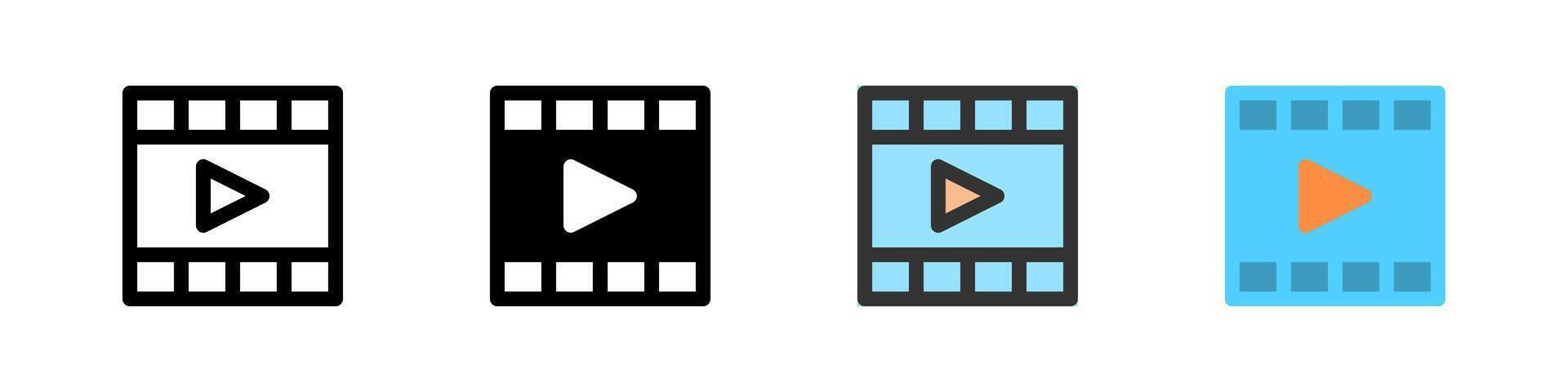Icon set for . Great for media apps or streaming platforms. vector