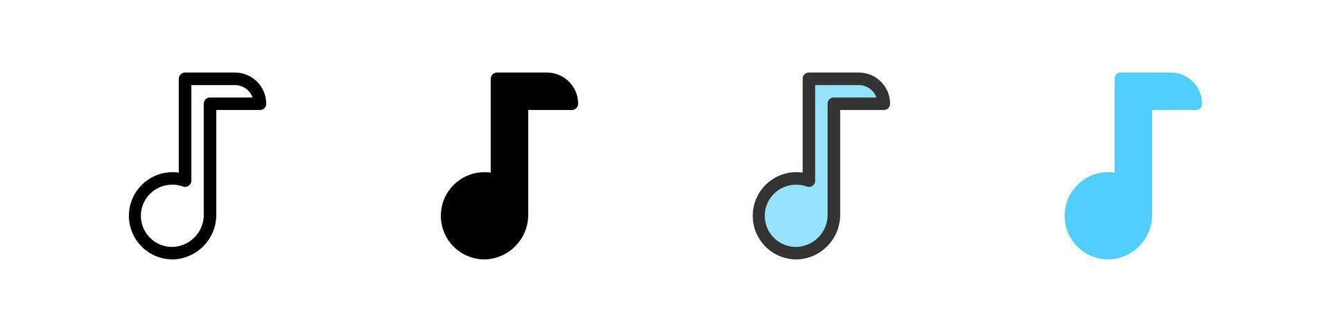 Icon set for music. Great for audio apps or entertainment platforms. vector