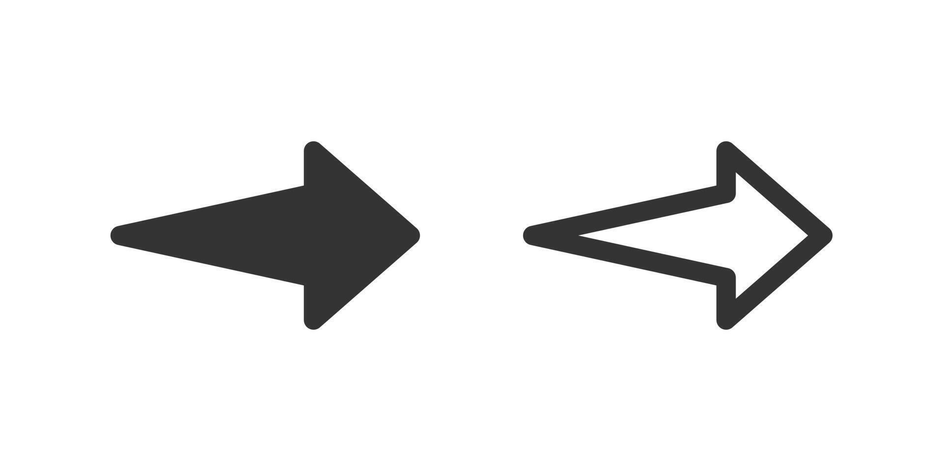 Straight right arrow icon set. Suitable for next buttons, forward actions, and expanding sections. Symbol of next, forward, and proceed. vector
