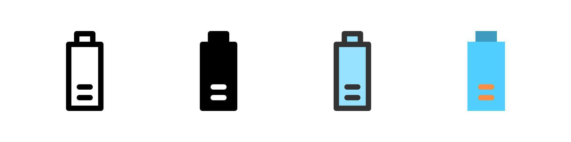 Icon set for battery 40 percent. Great for devices, apps, or status indicators. vector