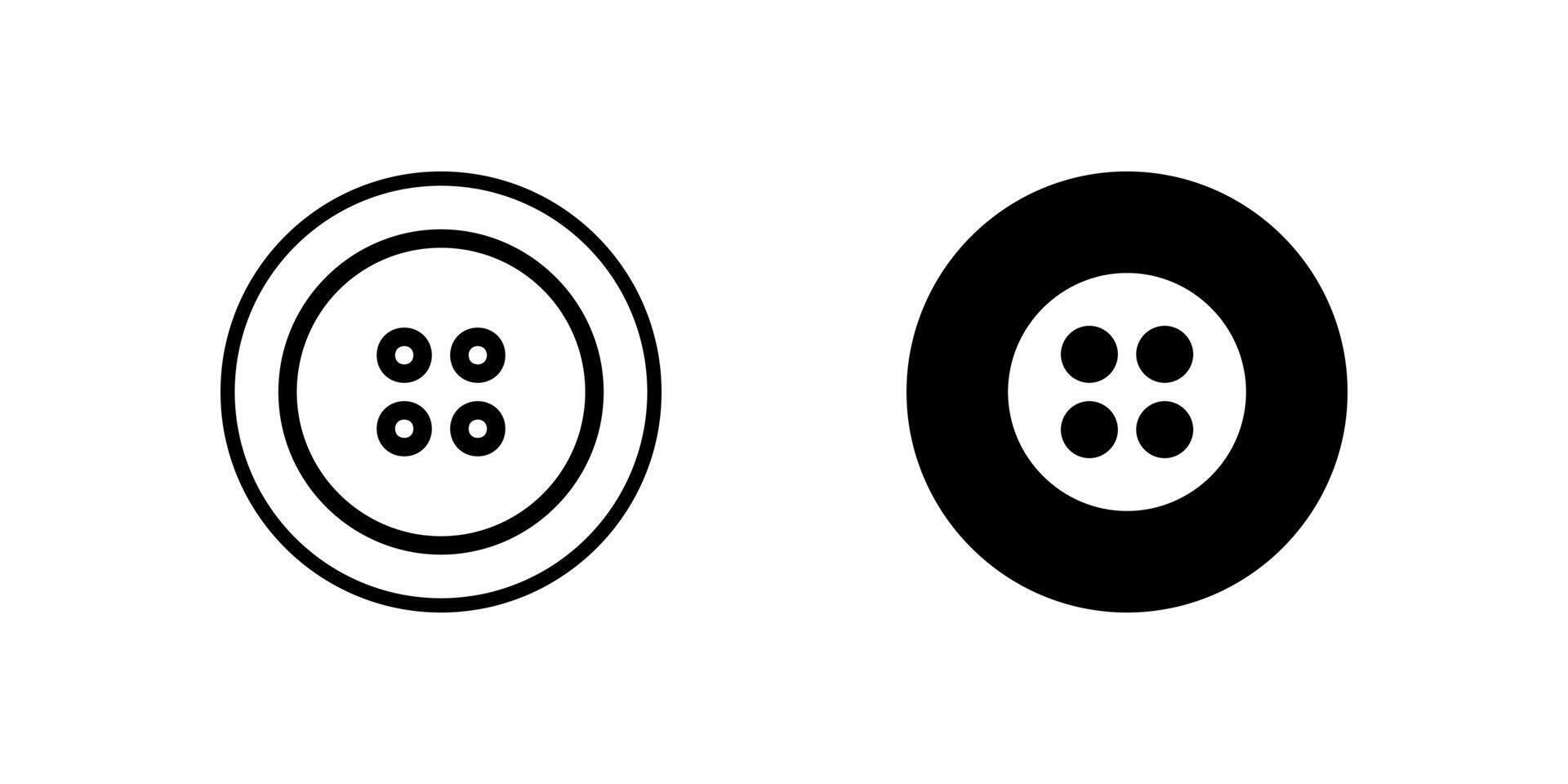 Wear button icon set. Suitable for e-commerce websites, fashion apps, and online shopping platforms. Symbol of clothing, fashion, style, and button. vector