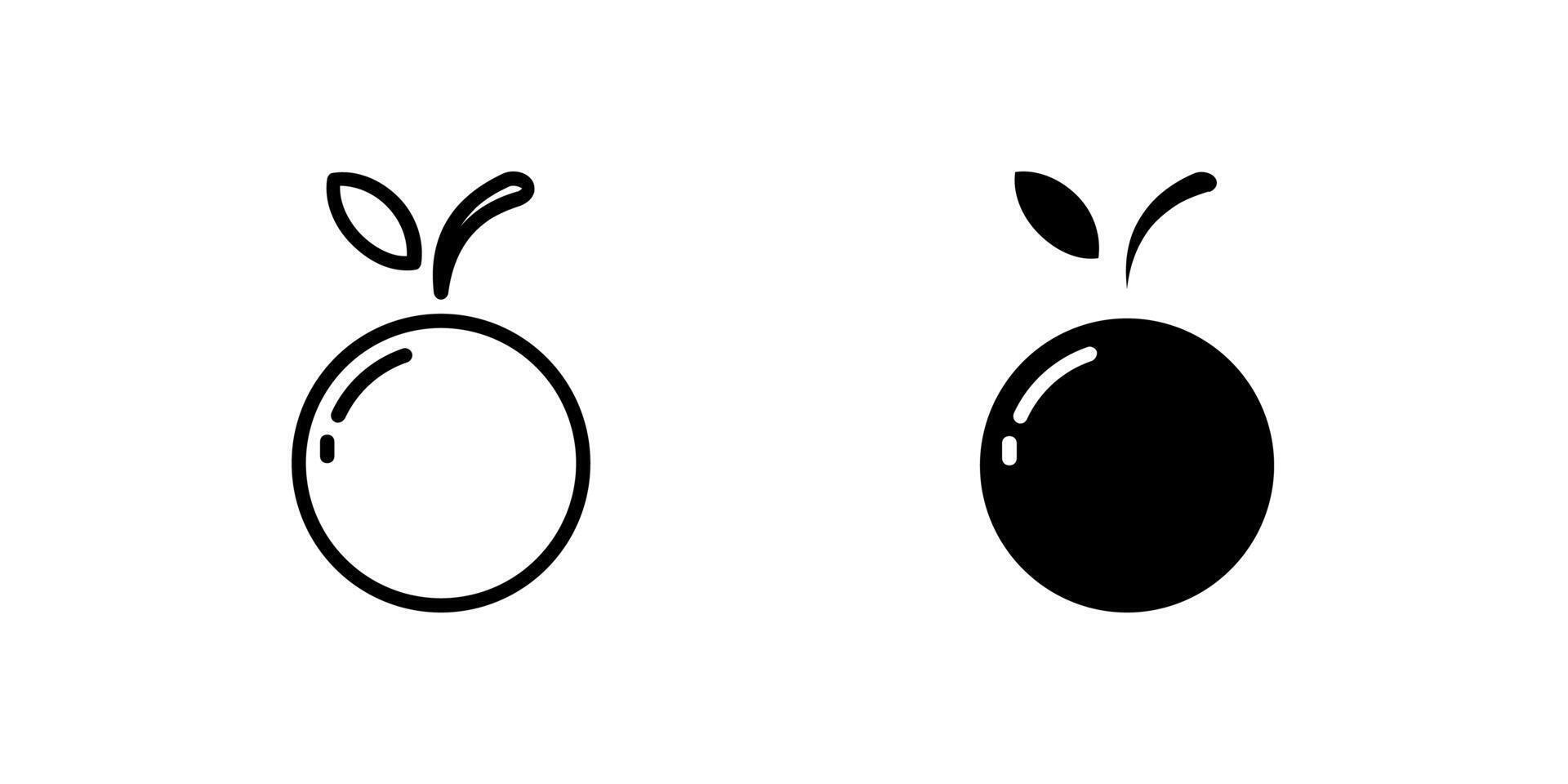 Orange icons, perfect for citrus fruits, fresh juices, healthy snacks, and vibrant food illustrations. vector