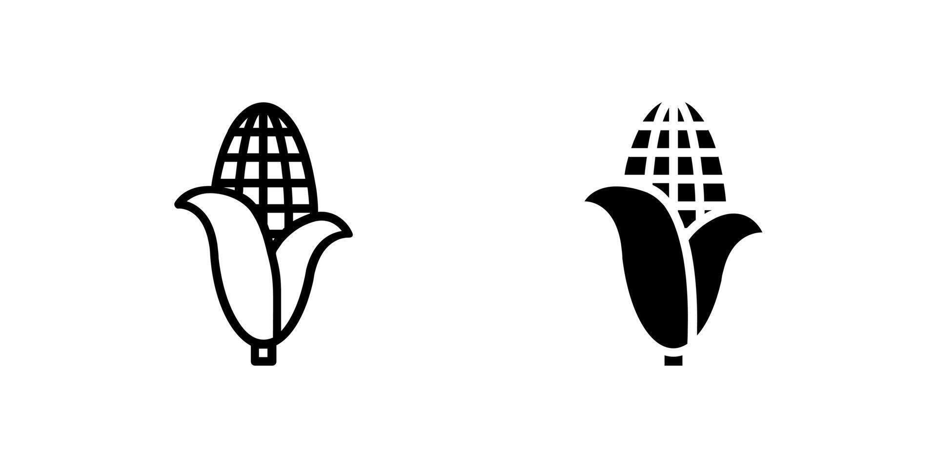 Corn icons, versatile for representing harvest, agriculture, farm produce, healthy grains, and natural food concepts. vector