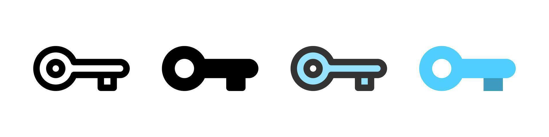 Icon set for password. Great for security apps or login interfaces. vector