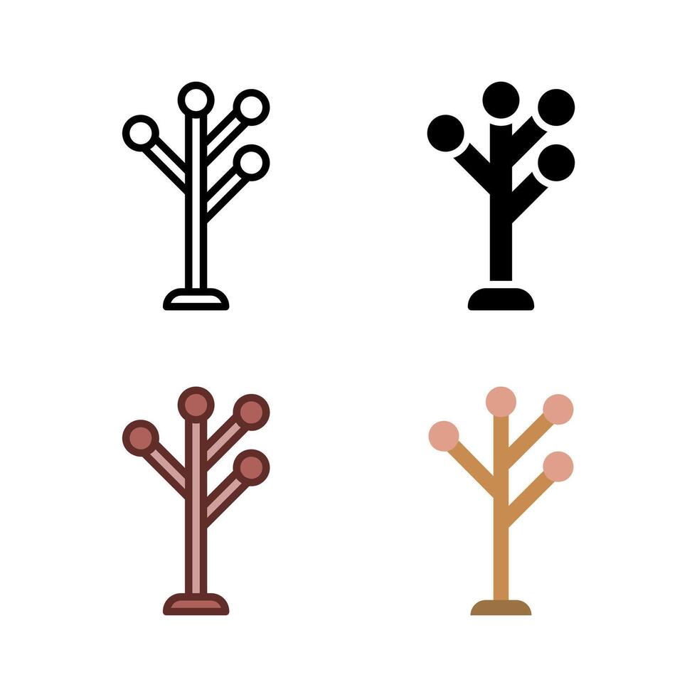 Useful coat rack and hanger icons, suitable for hallways, entryways, and organizing outerwear in homes or offices. vector