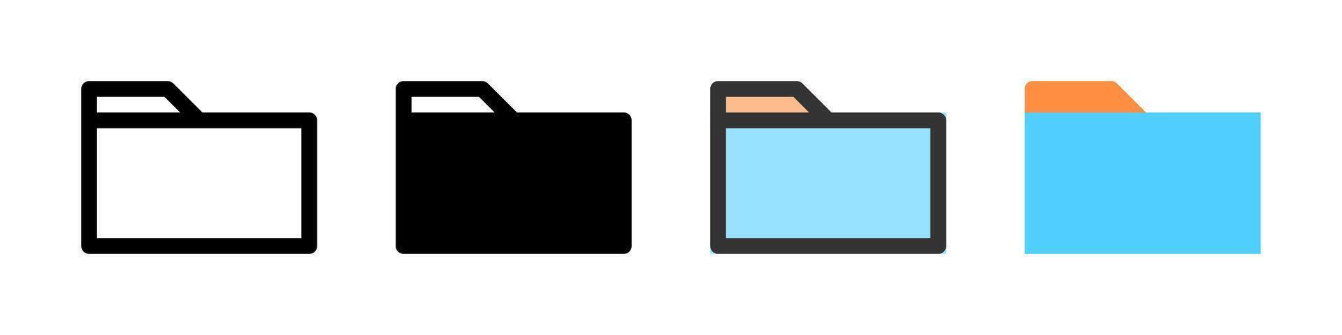 Icon set for file manager. Perfect for apps, storage, or organization tools. vector