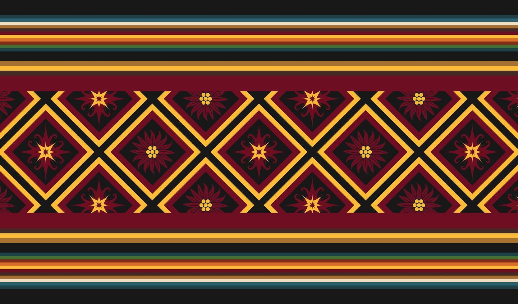 traditional custom tribal pattern ethnic ornament art wallpaper coloful background suitable for textile printing vector