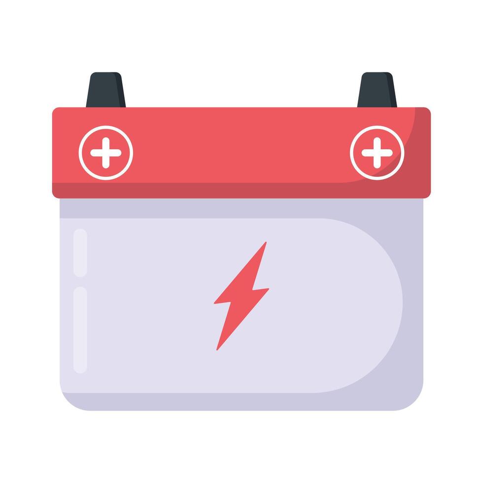 Illustration of a battery symbolizing portable energy or power source in engineering projects vector