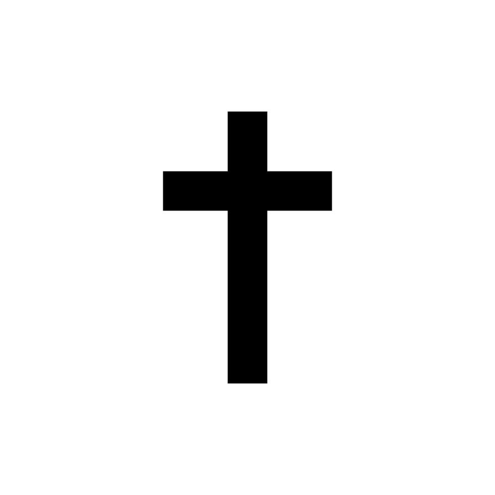 The cross is the principal symbol of Christianity, the Christian cross representing the crucifixion of Jesus. vector