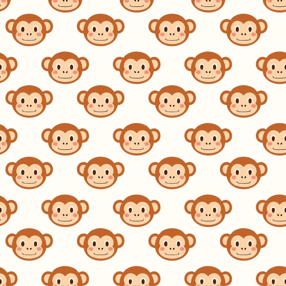 Monkey pattern design vector