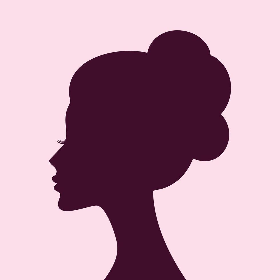 Woman silhouette simple design vector