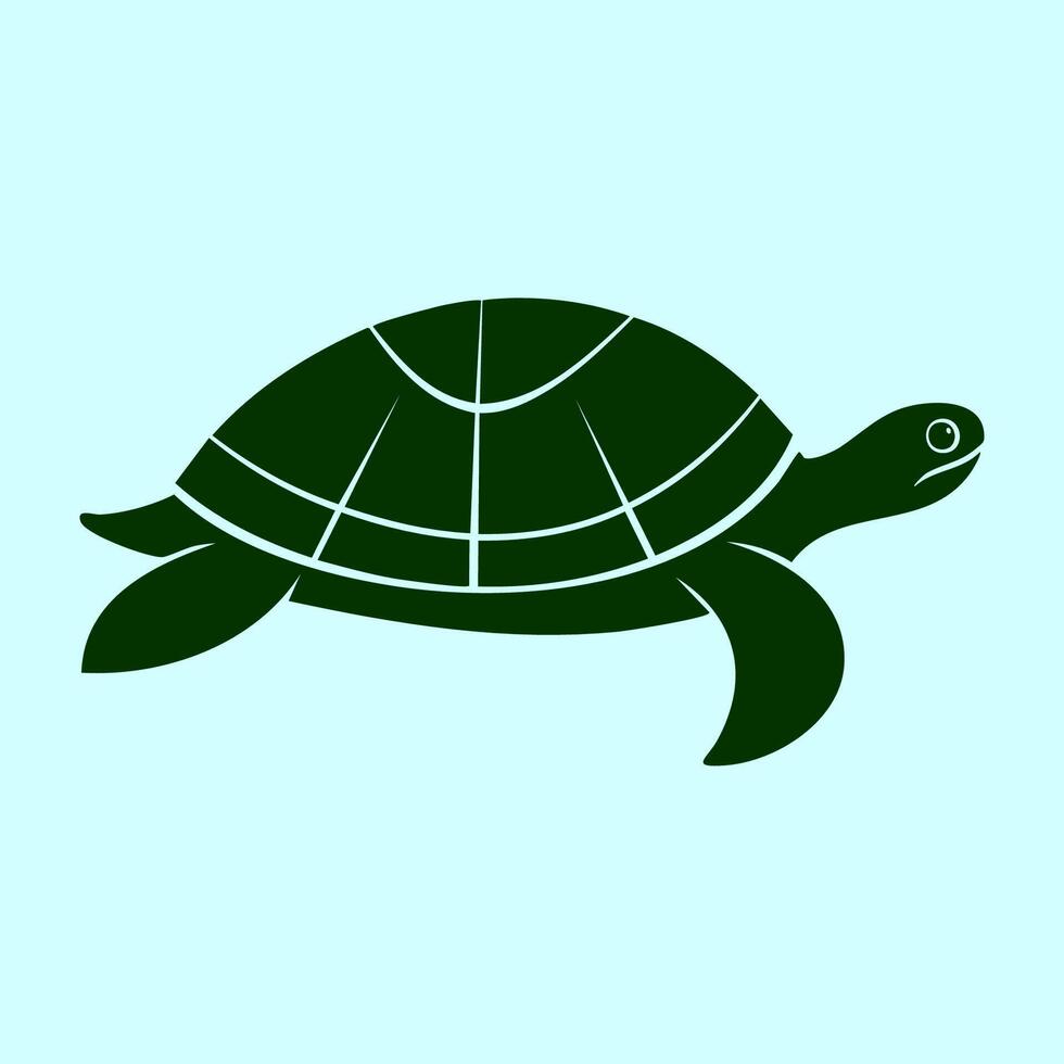 Turtle silhouette icon vector