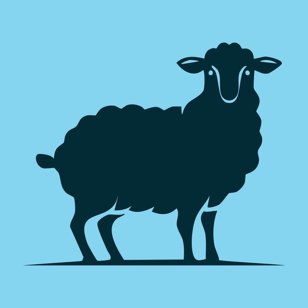 Sheep silhouette isolated vector