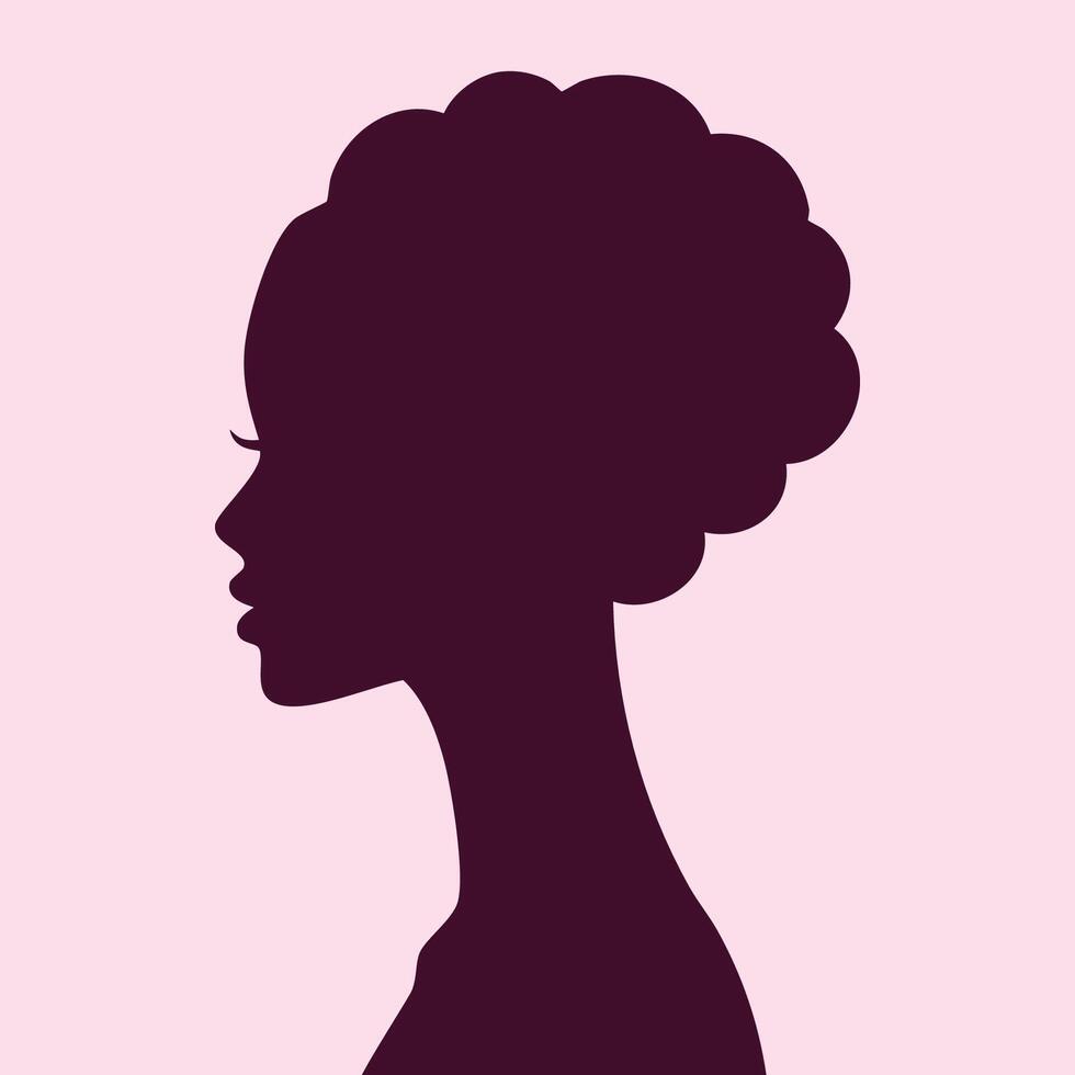 Woman silhouette profile vector