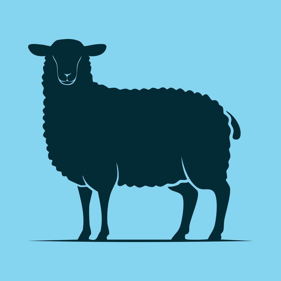 Sheep silhouette isolated design vector
