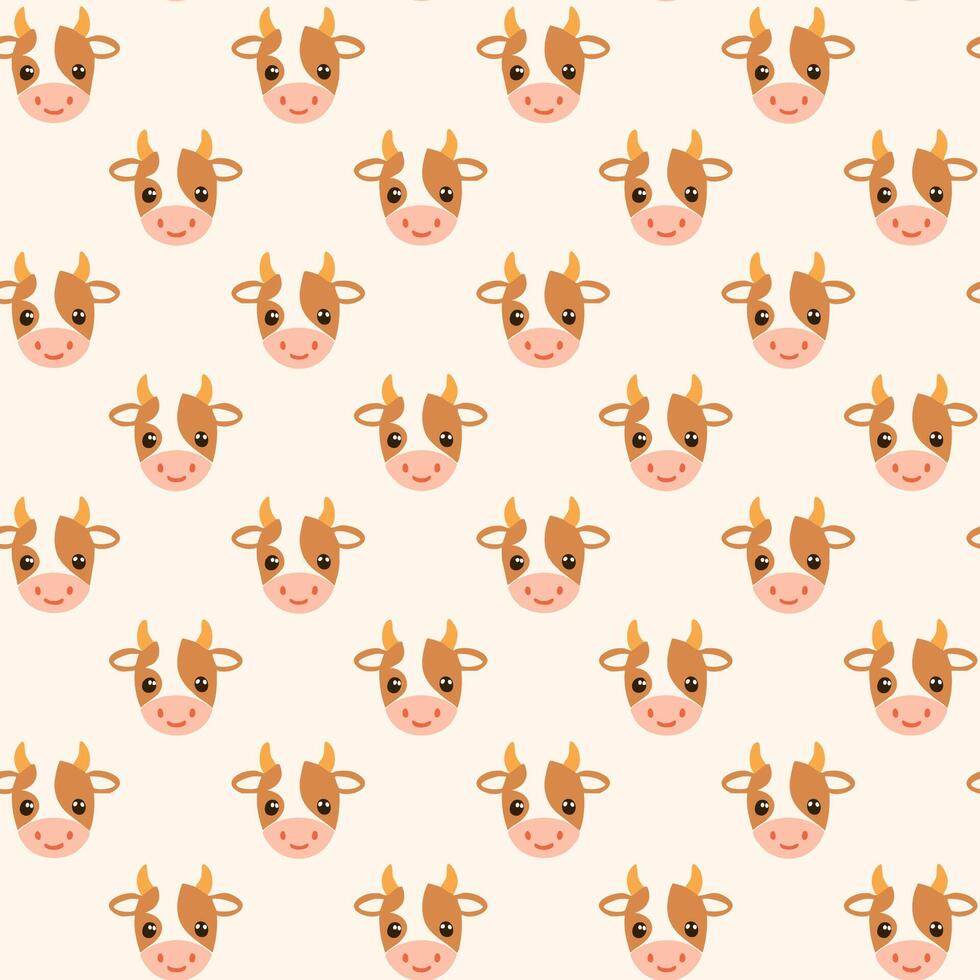 Simple cow pattern vector