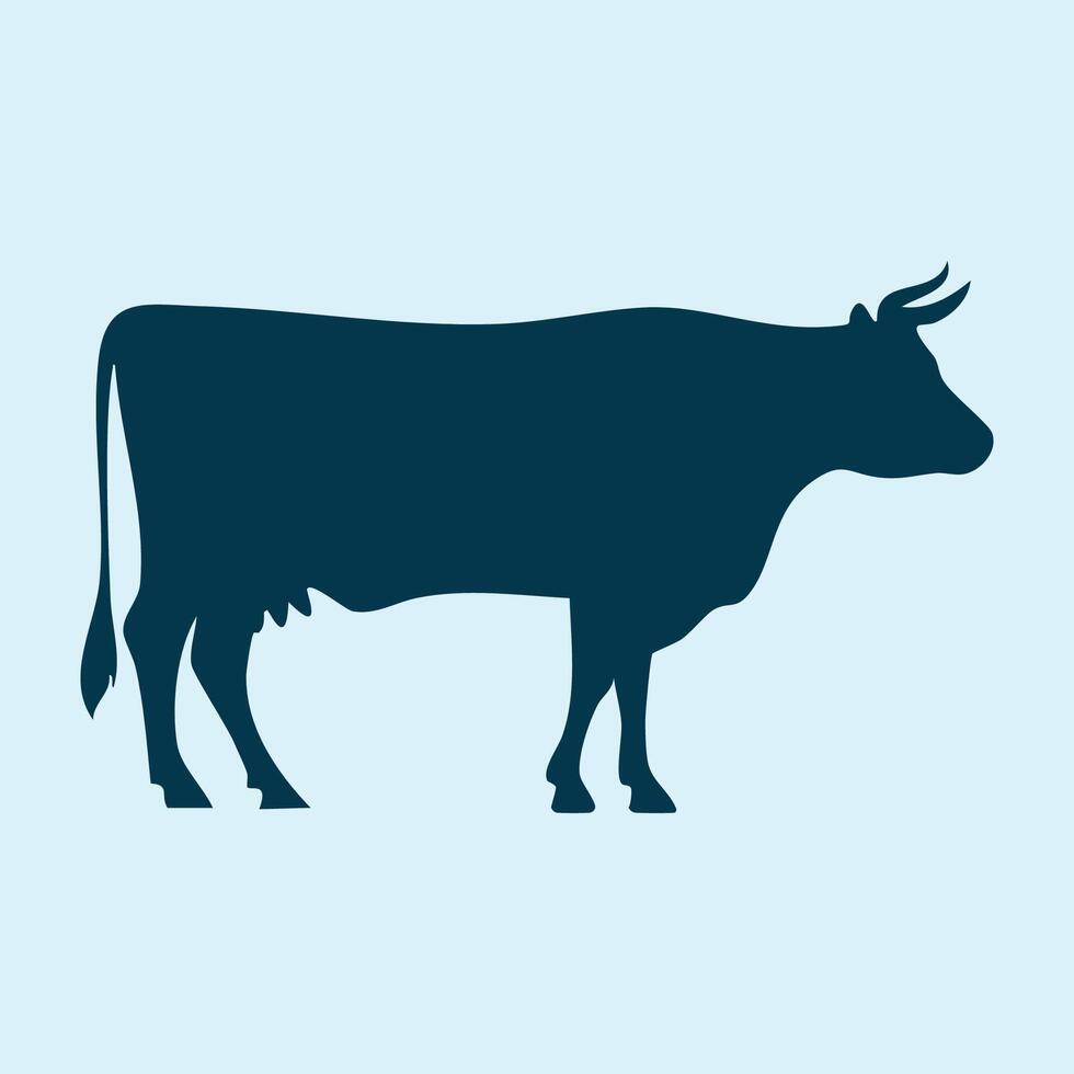 Cow silhouette isolated design vector