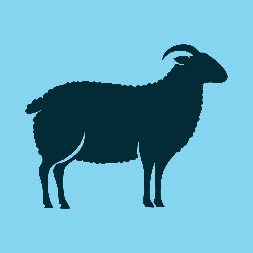 Sheep silhouette background vector