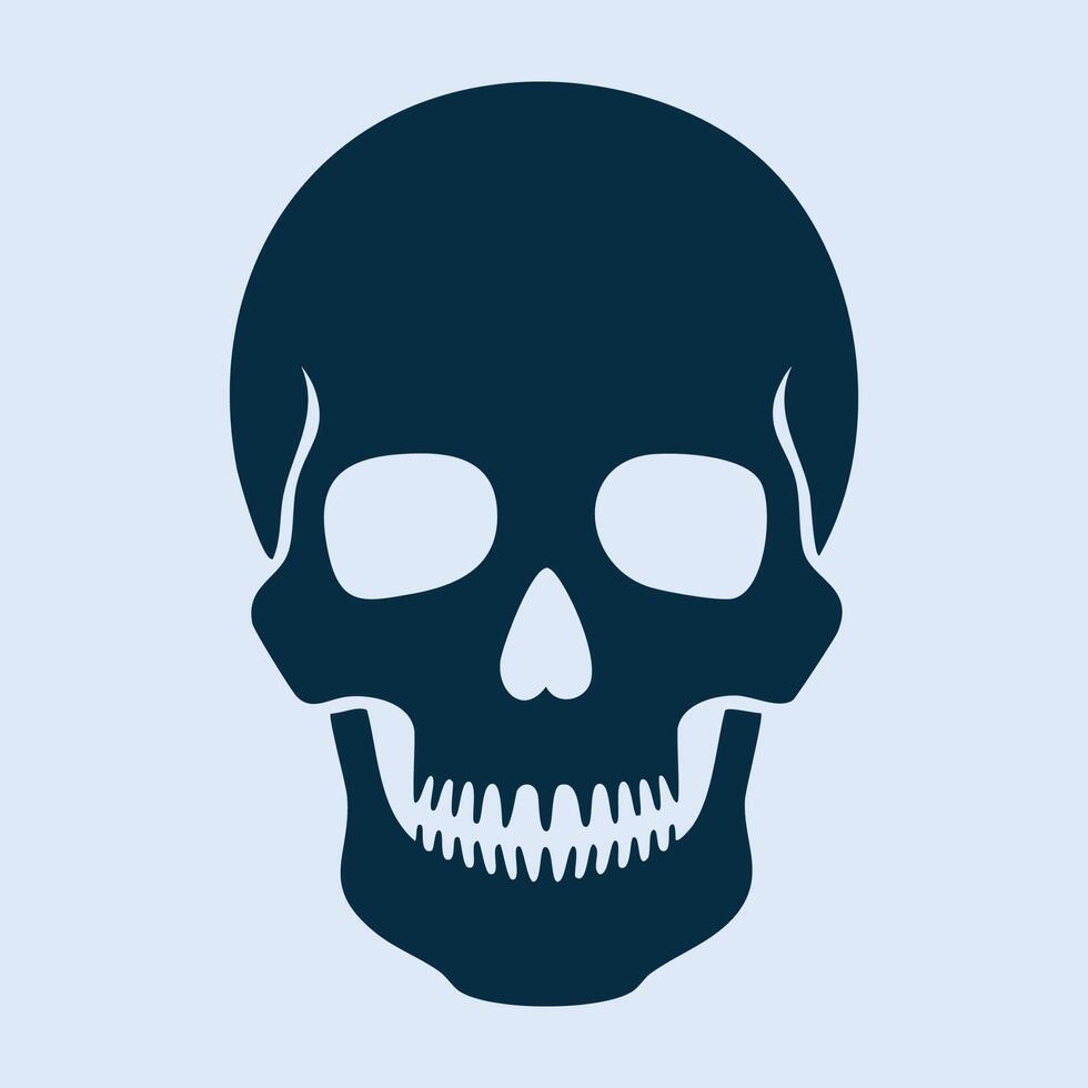 Skull silhouette element vector