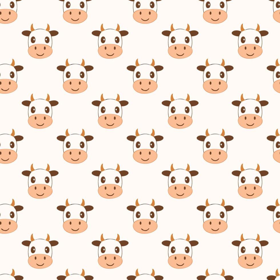 Cow simple pattern vector