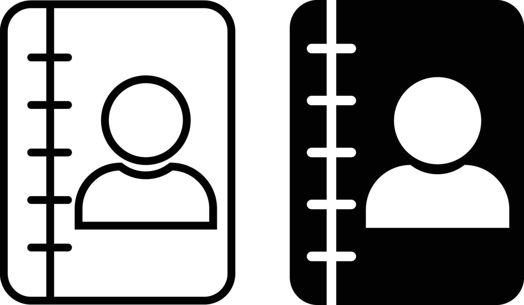 Address book icon set. Document sign. identity card and passport icon. illustration vector