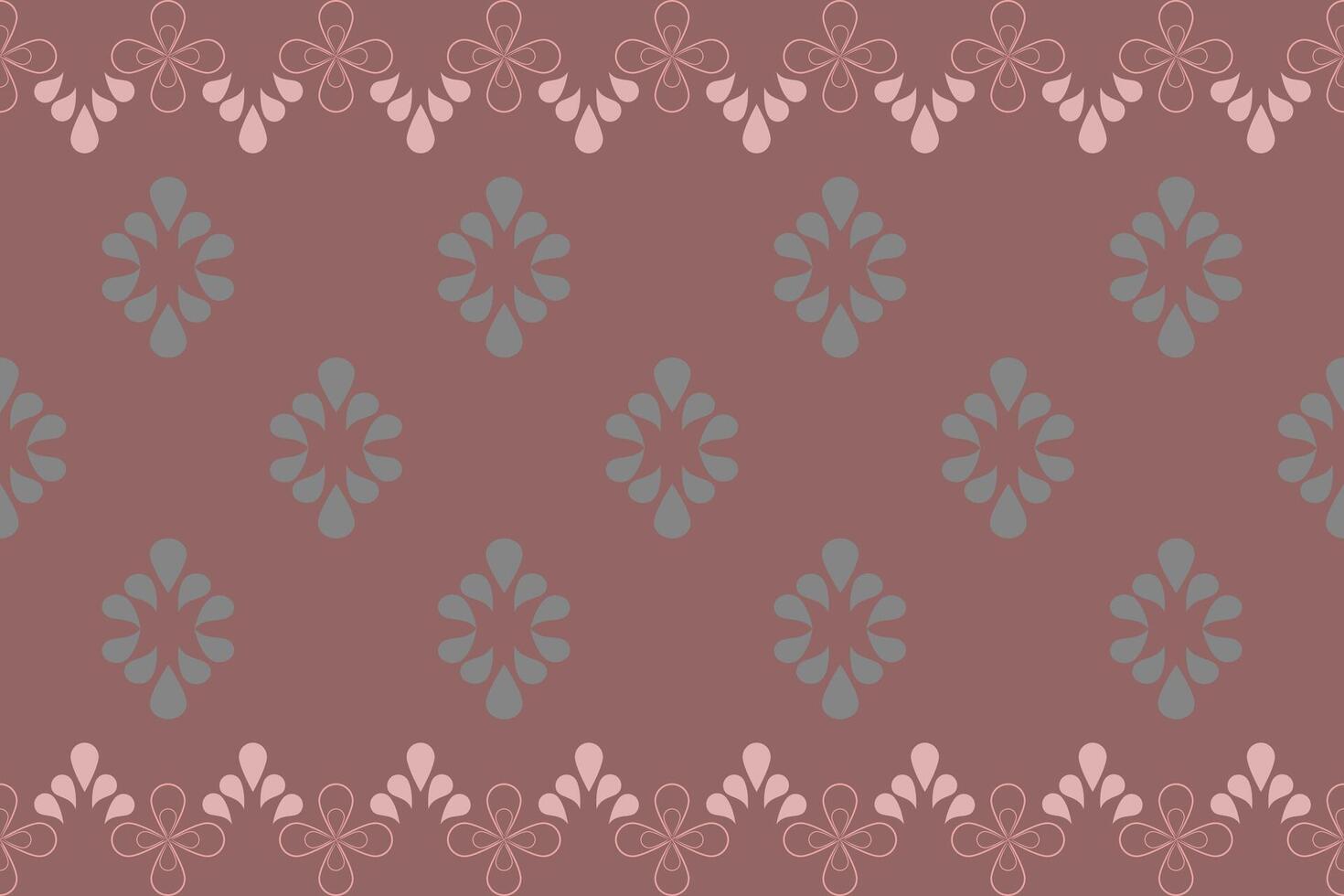 Native Damask style fabric pattern vector