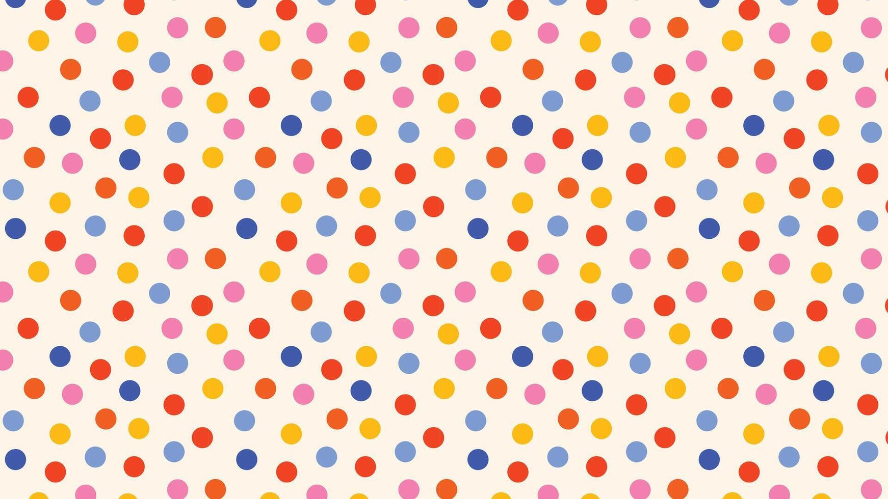 Playful seamless pattern with bright circle doodles in a minimal style. Vibrant polka dot background perfect for kids' designs, party themes, or trendy creative projects. vector