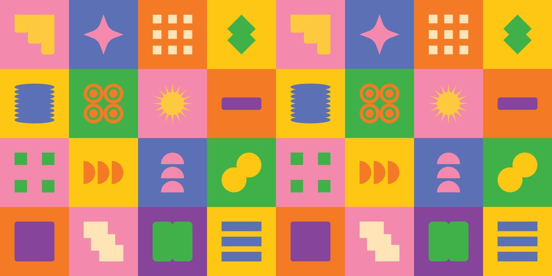 Retro-inspired hand-drawn geometric pattern set, perfect for social media visuals, blogger layouts, digital scrapbooking, and stylish content design with a vintage sketchy flair vector