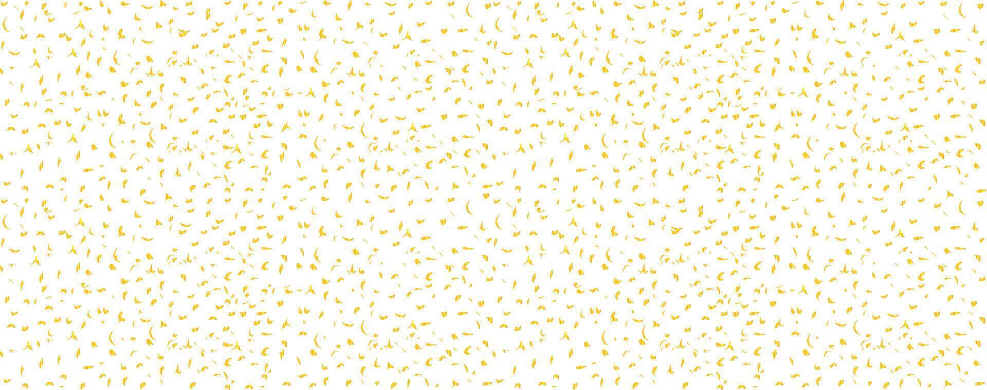 Gold glitter particles texture isolated on white and transparent background with golden yellow confetti explosion vector