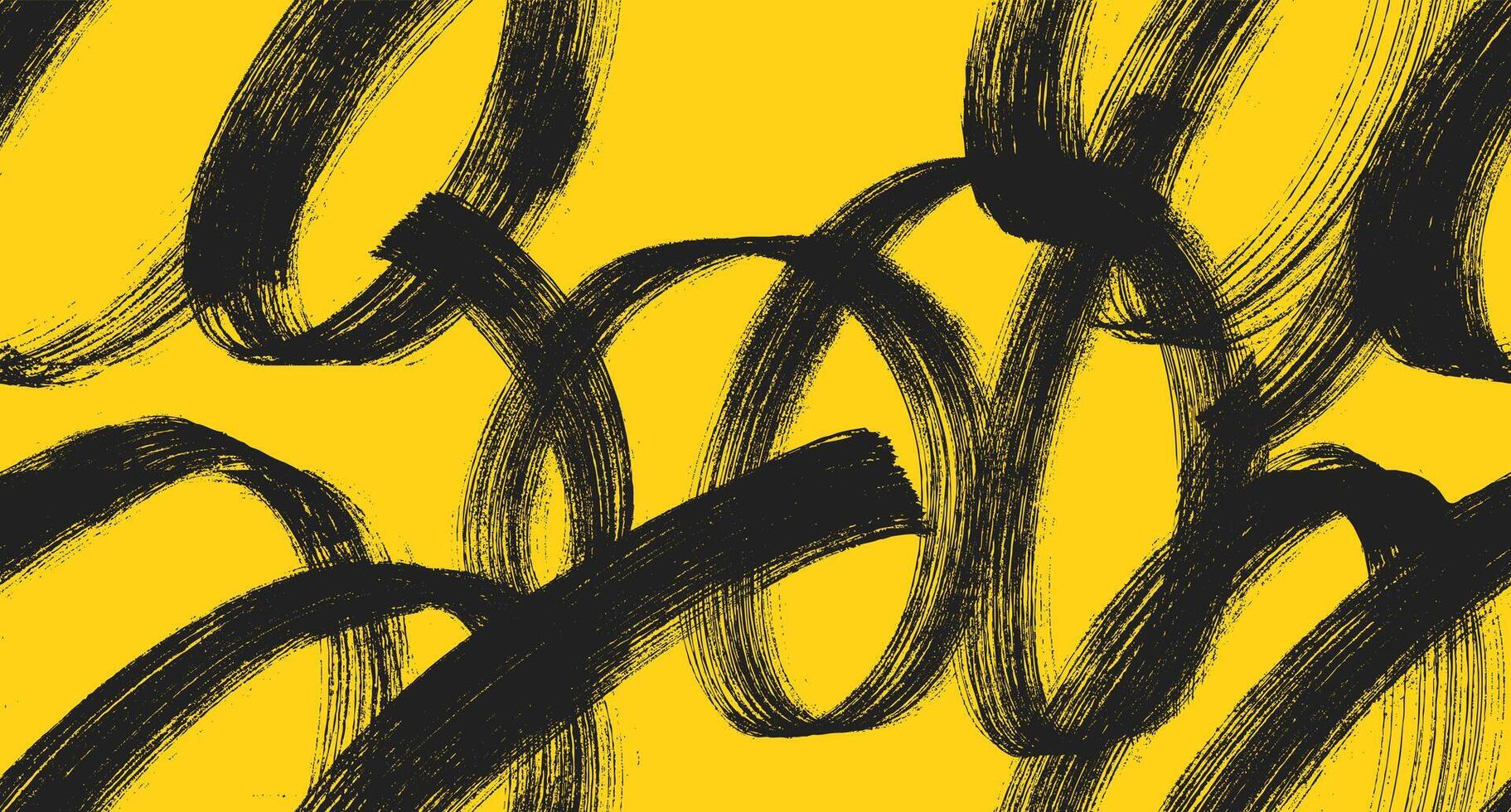 Brush stroke with drips grainy spiral seamless pattern. Grainy brush strokes texture with scattered tiny dots. Distress damaged edge banner with spiral bold line with spray texture. Endless pattern. vector