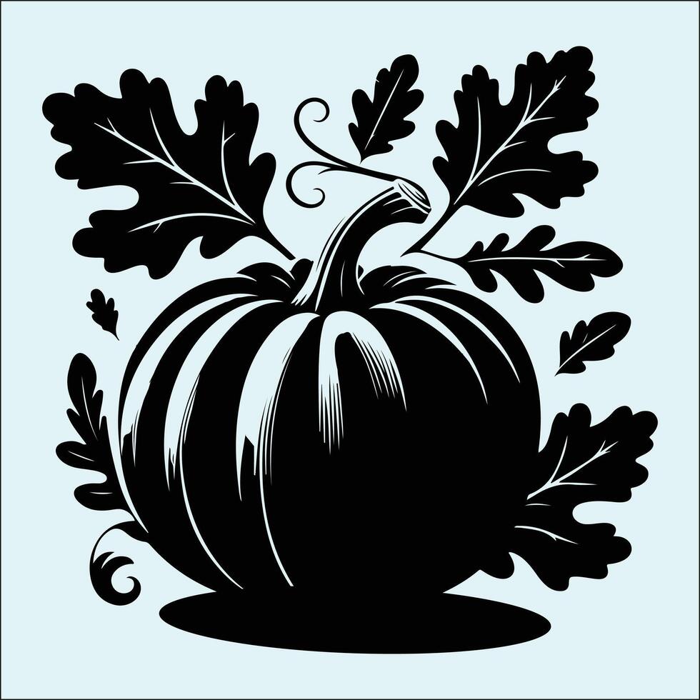 Minimal Acorn Squash Silhouette for Nutrition and Garden Art vector