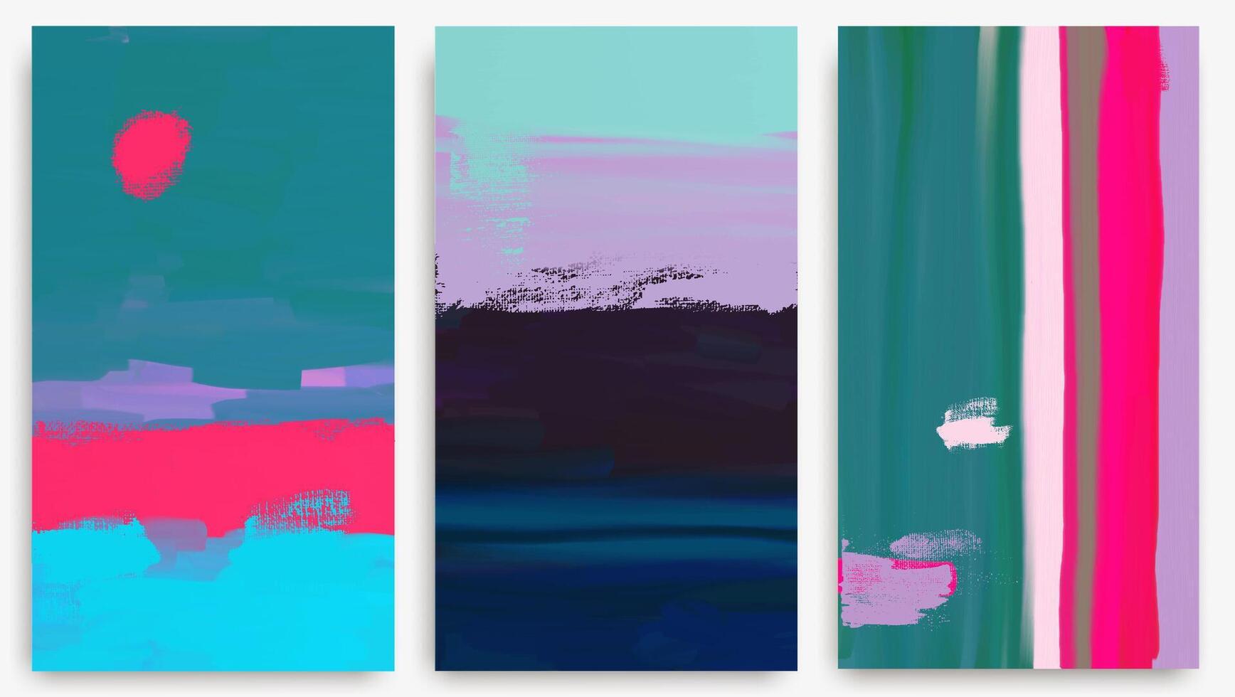 Irregular cross colored hatching strokes on canvas set. Design oil, acrylic paint texture collection. Hand draw abstract grunge backgrounds, light pastel monochrome pattern. Art painting. vector