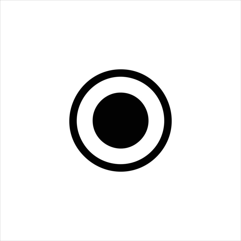 Record Button Line Art Icon vector