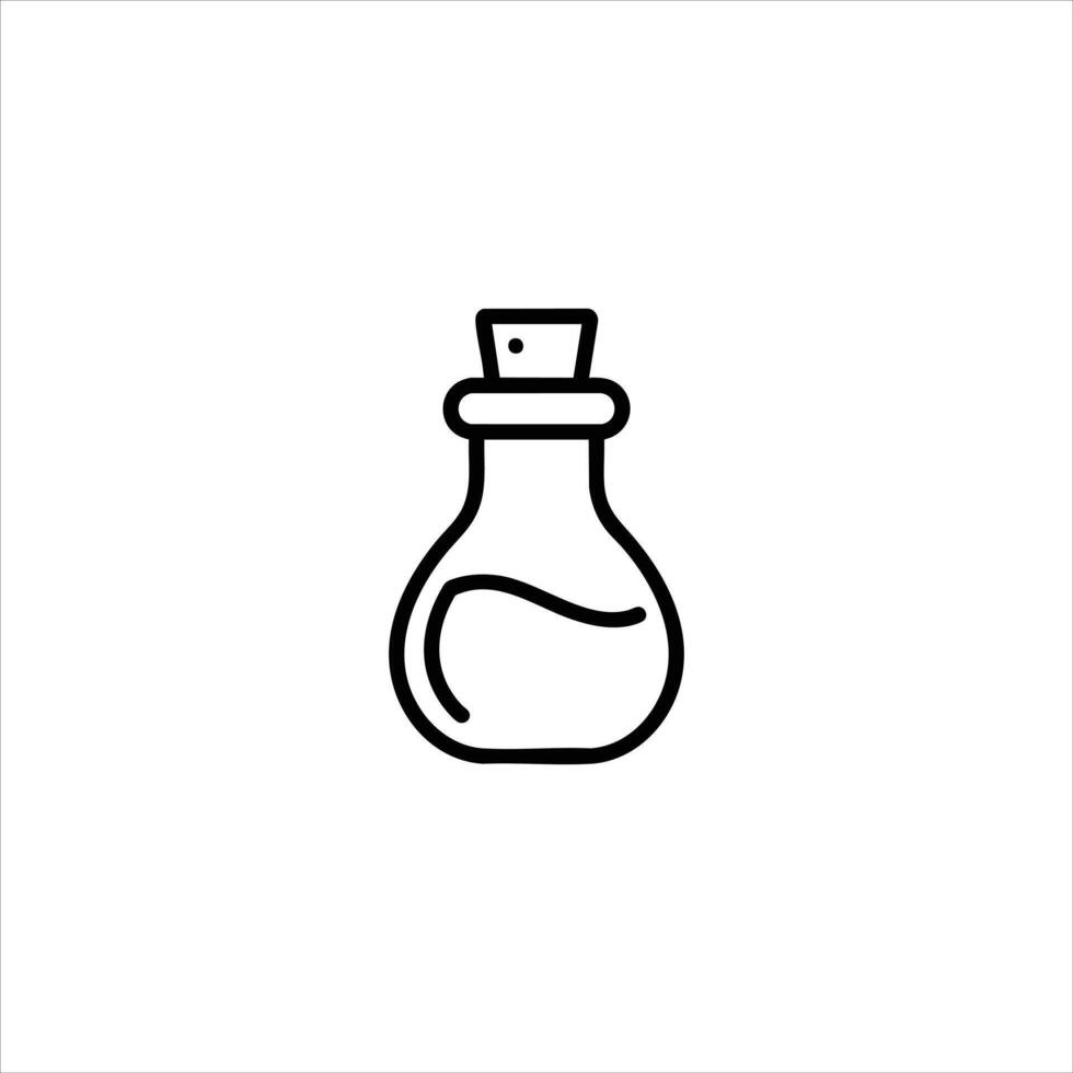 Magic Potion Bottle Outline Symbol vector