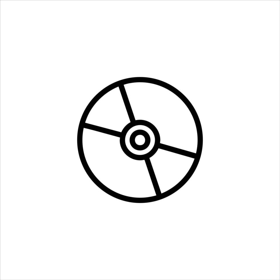 Compact Disc Digital Audio Line Icon vector