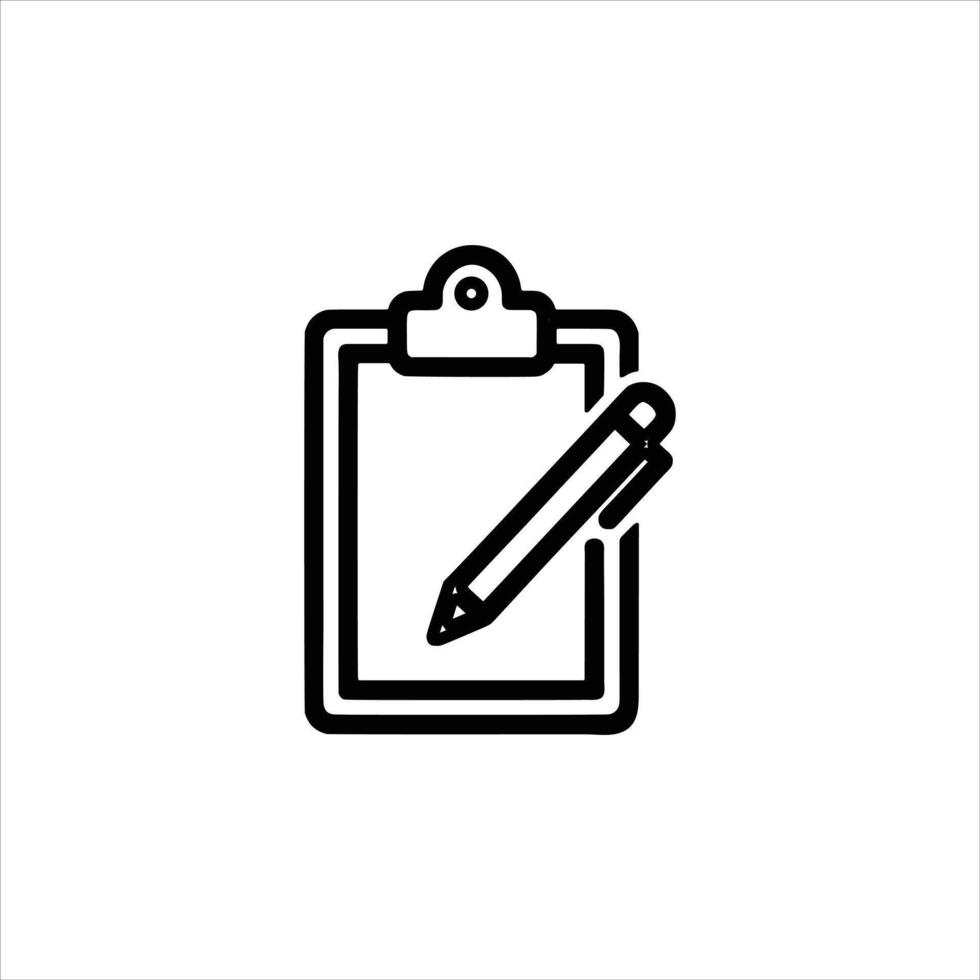 Task Clipboard With Pen vector