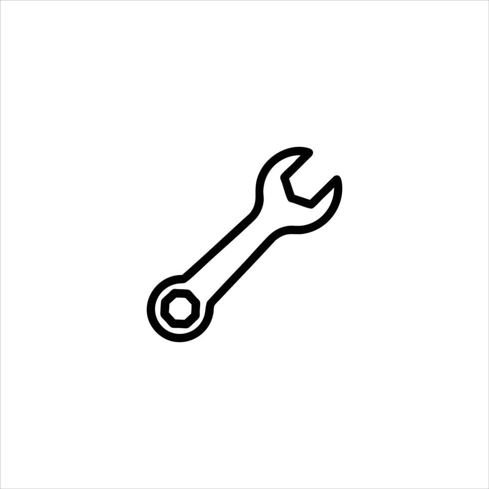 Open Ended Wrench For Mechanical Repair vector