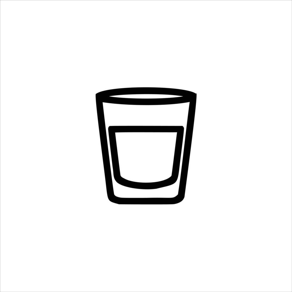 Simple Drinking Glass vector