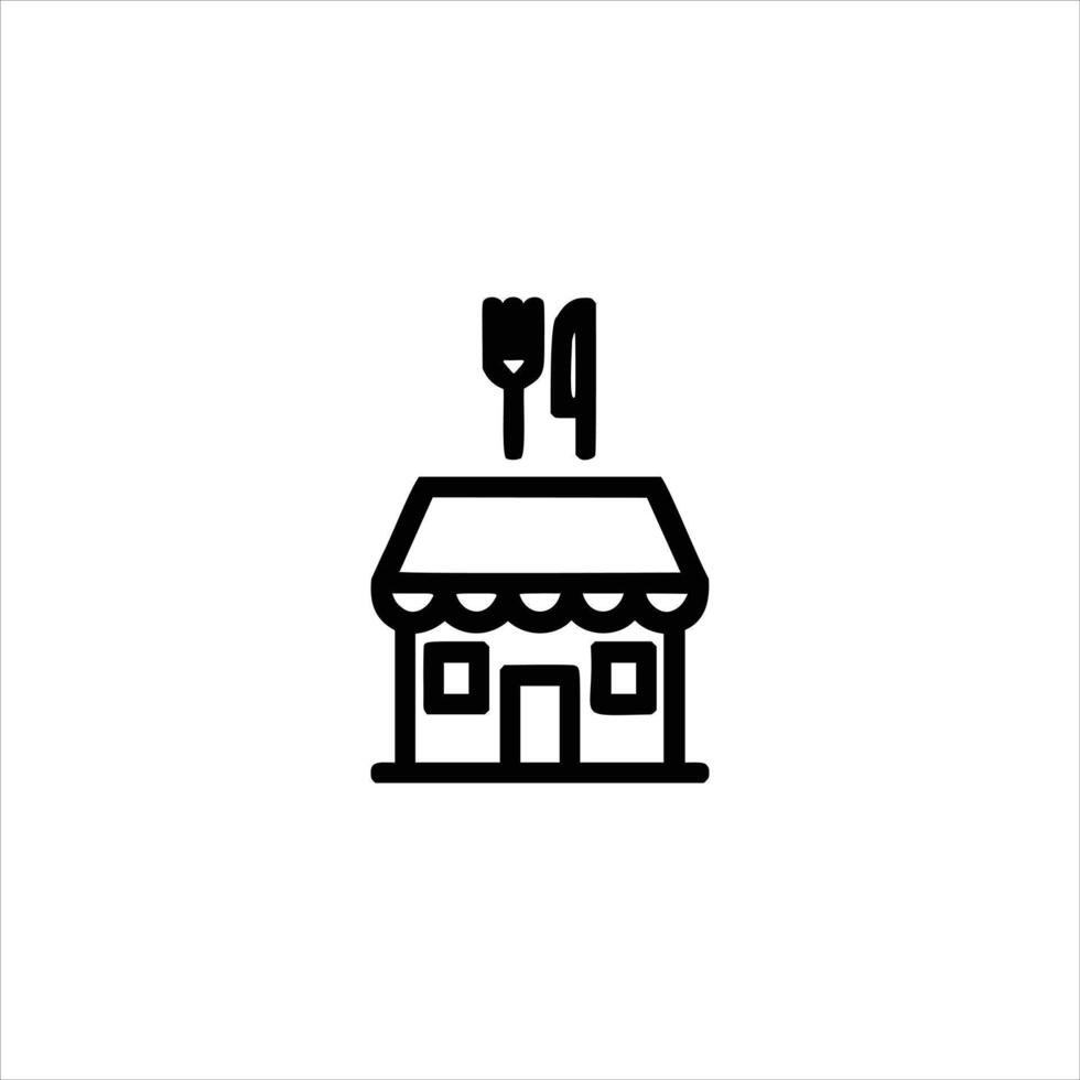 Simple Restaurant Building vector