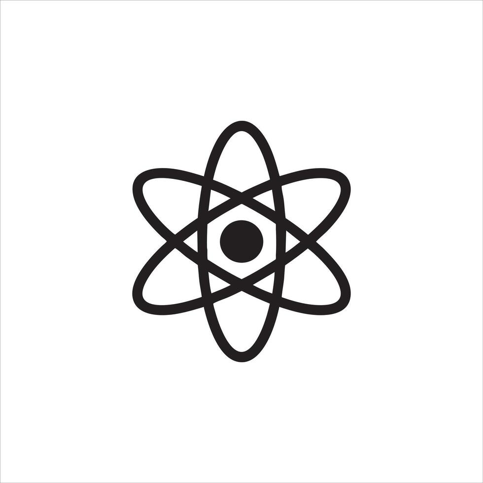 Stylized Atom Physics Science Line Icon vector