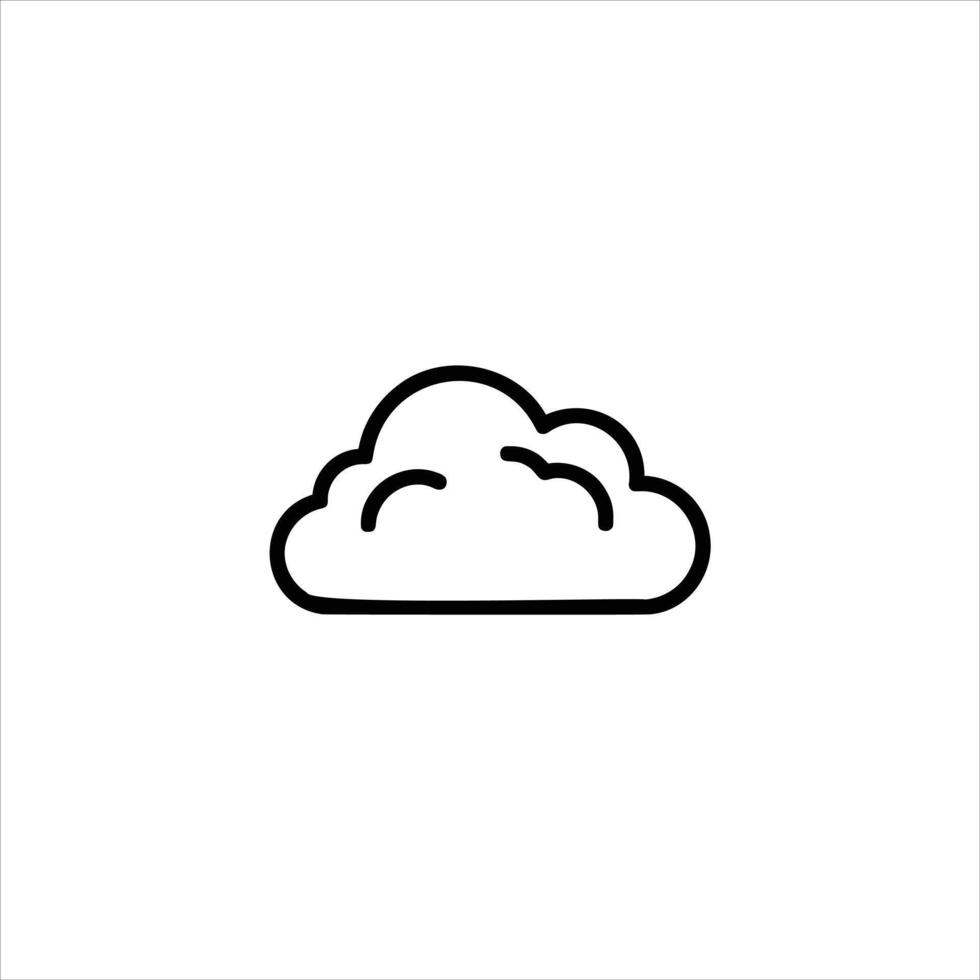 Minimalist Cloud Outline vector