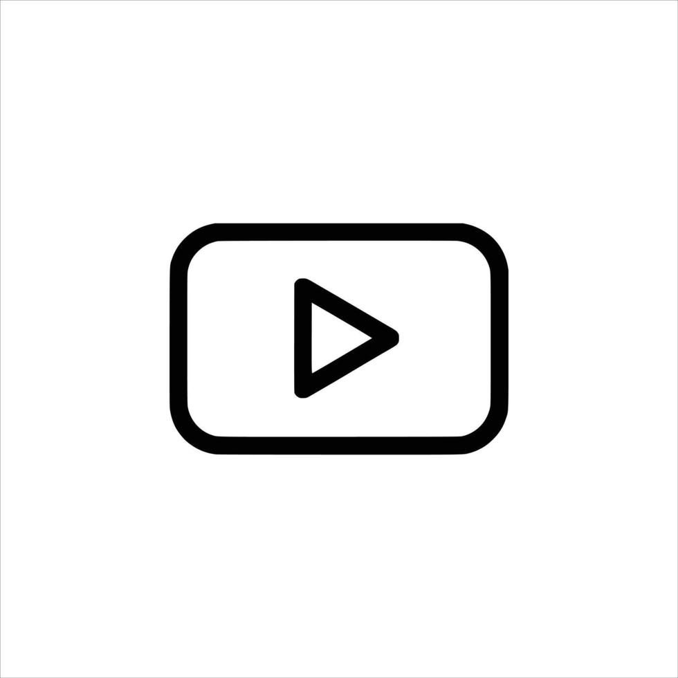 minimalist Play Button vector