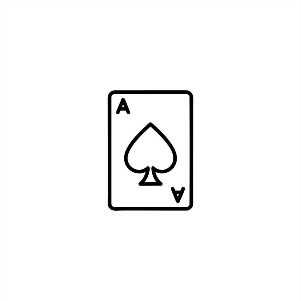 Ace of Spades Playing Card Symbol vector