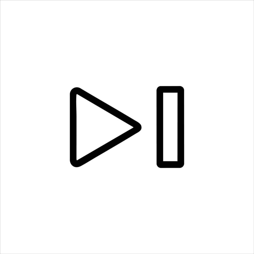 Previous Chapter Media Control Line Icon vector
