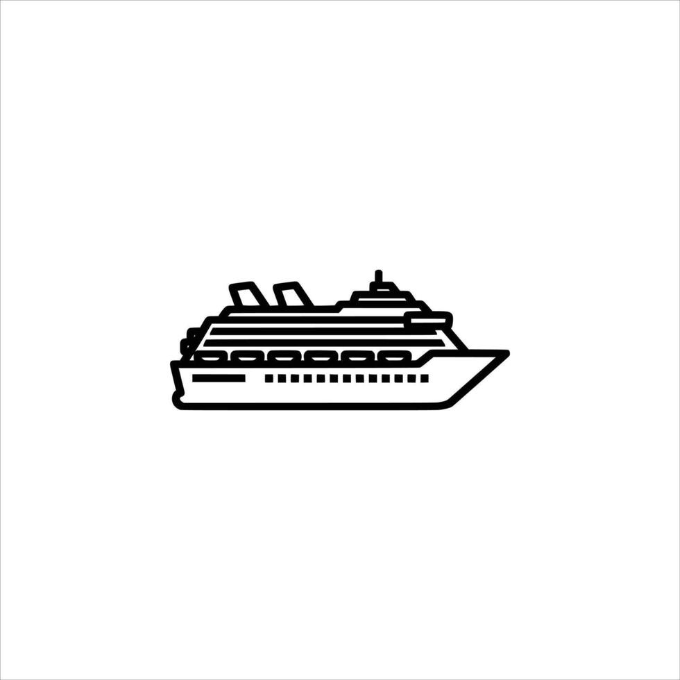 Simple Cruise Ship vector