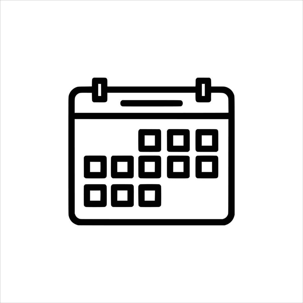 Minimalist Calendar Page vector