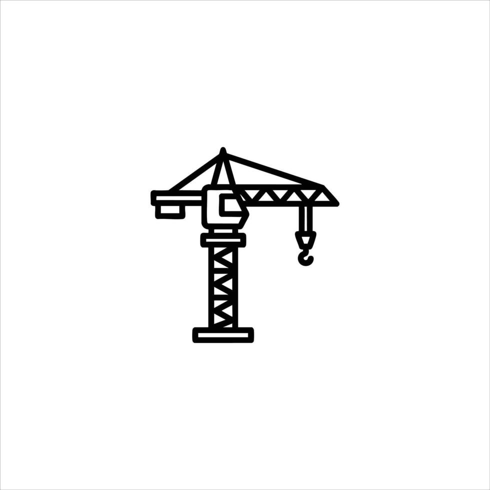 Tower Crane For Building Site Construction vector