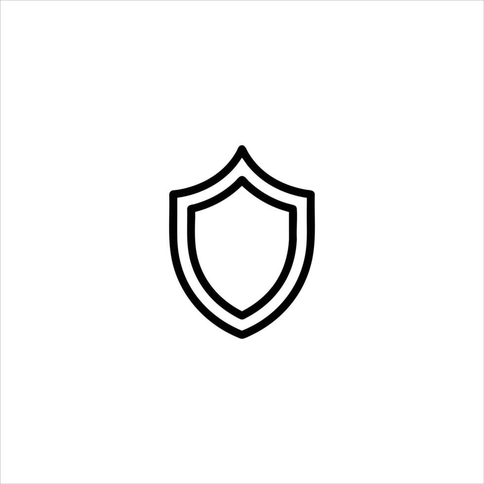 Security Shield Protection Line Symbol vector