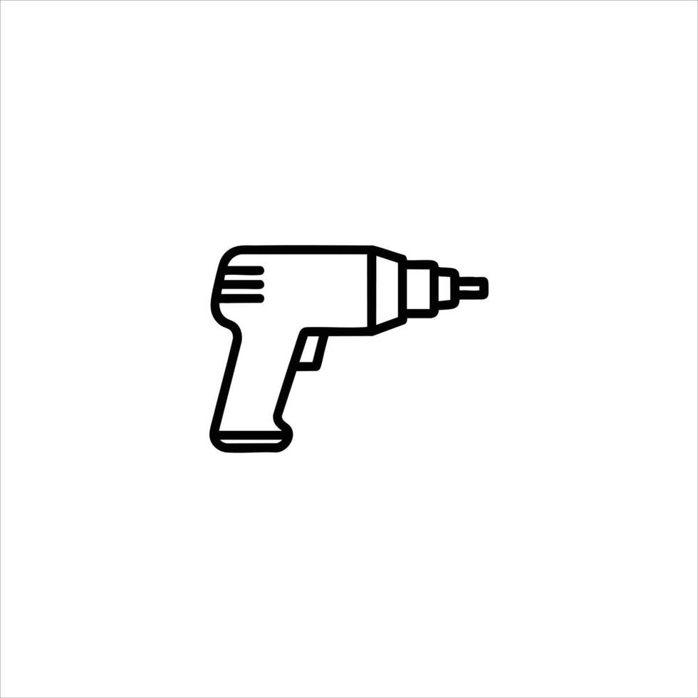 Handheld Power Drill For Construction Work vector