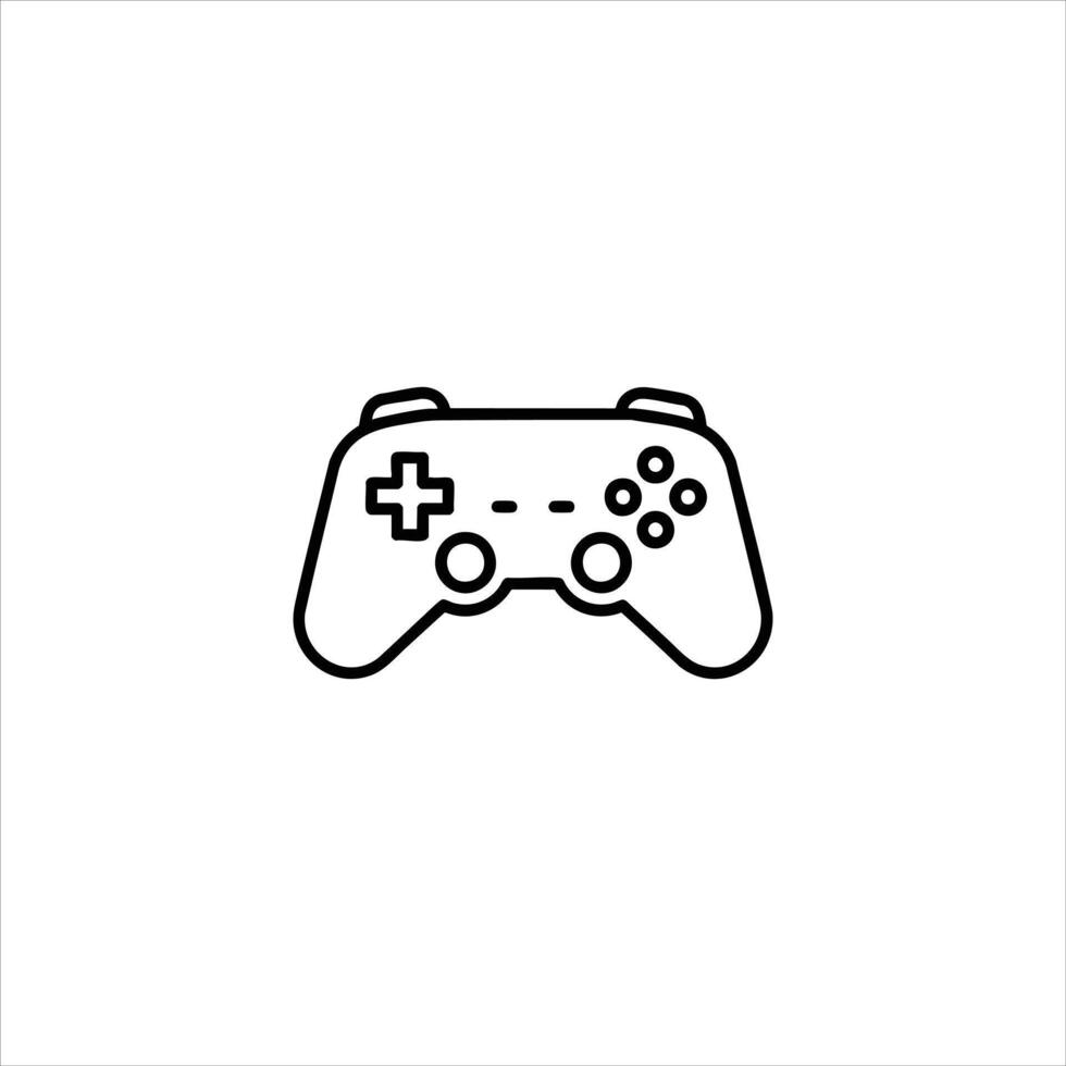 Modern Gamepad Controller Line Art Symbol vector